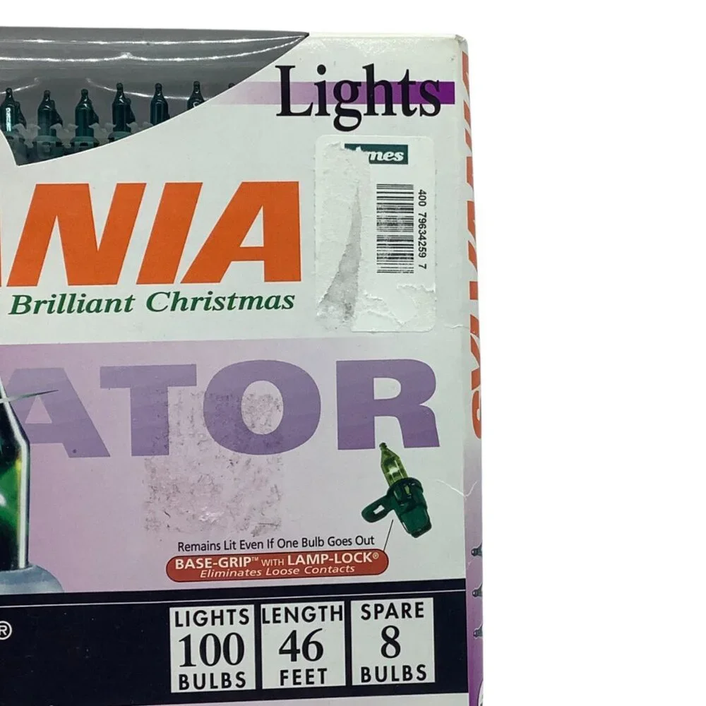 Sylvania 100 Super Bright Add-A-Set Outdoor-Indoor Christmas Light Set 46 Ft NeW
